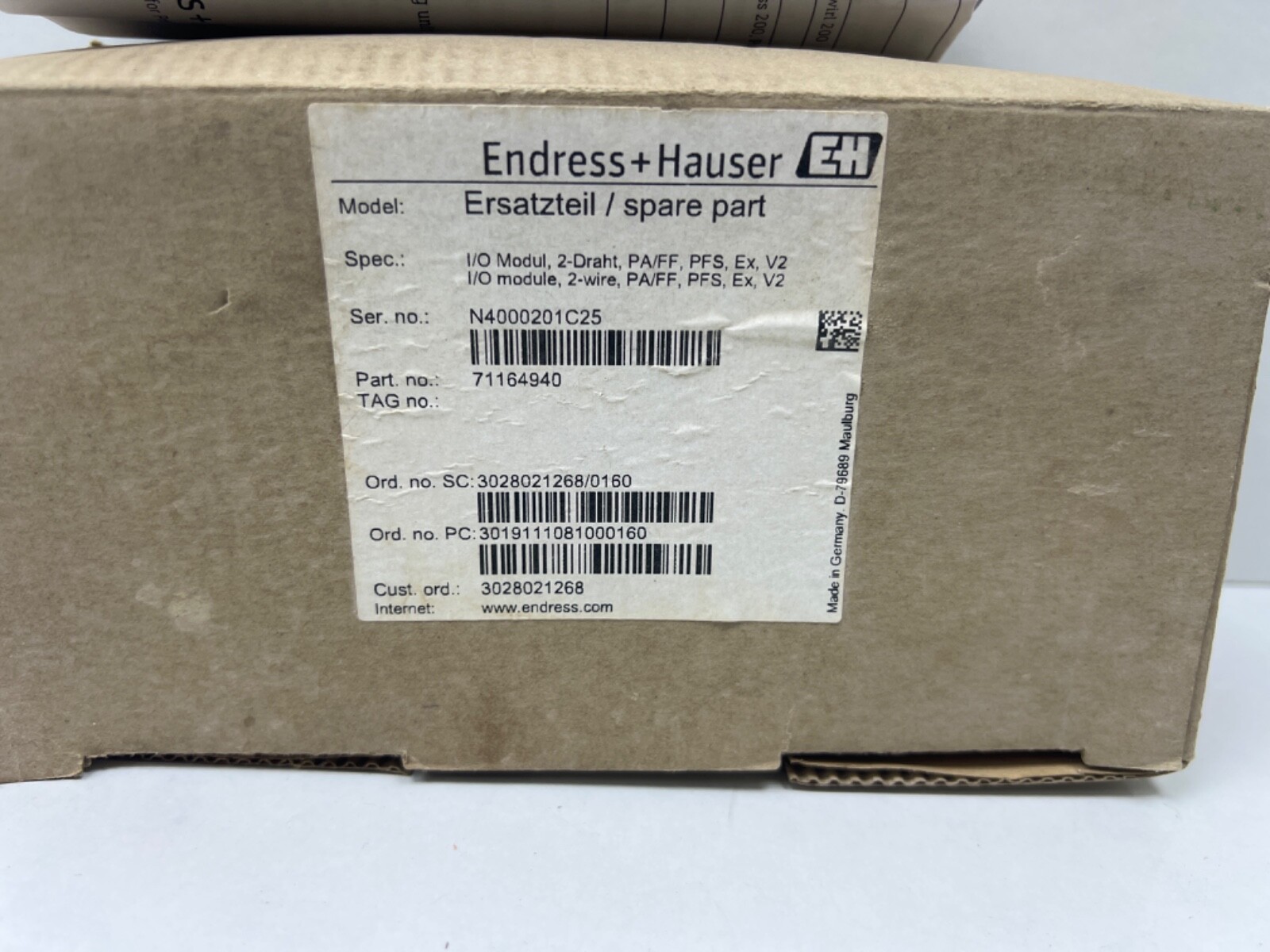 Ersatzteil / spare part (71164940), Endress+Hauser