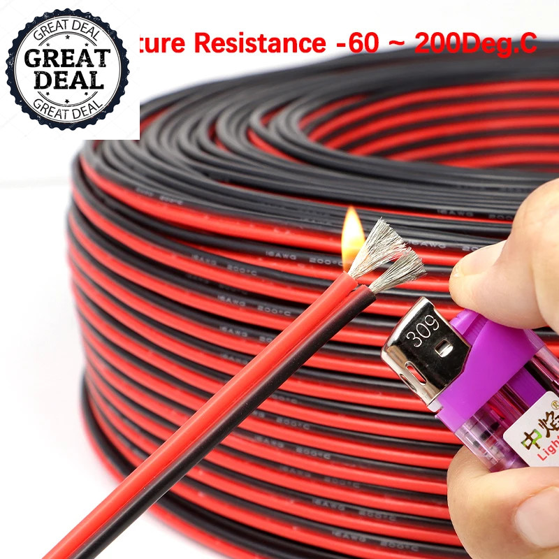 Car Battery Wiring Flexible Silicone Cable Heat-Resistant Durble Electrical Wire