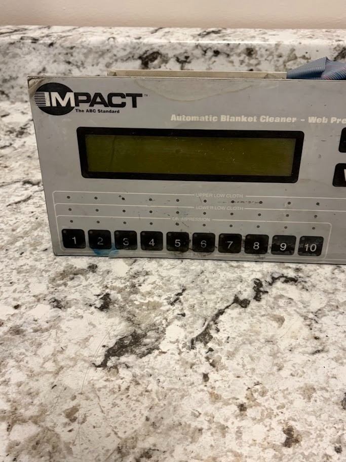 Used – IMPACT BALDWIN Automatic Blanket Cleaner Web Press Controller With Displa