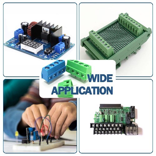72PCS 5mm Pitch PCB Mount Screw Terminal Block Connector 2Pin 3Pin 4Pin Blue