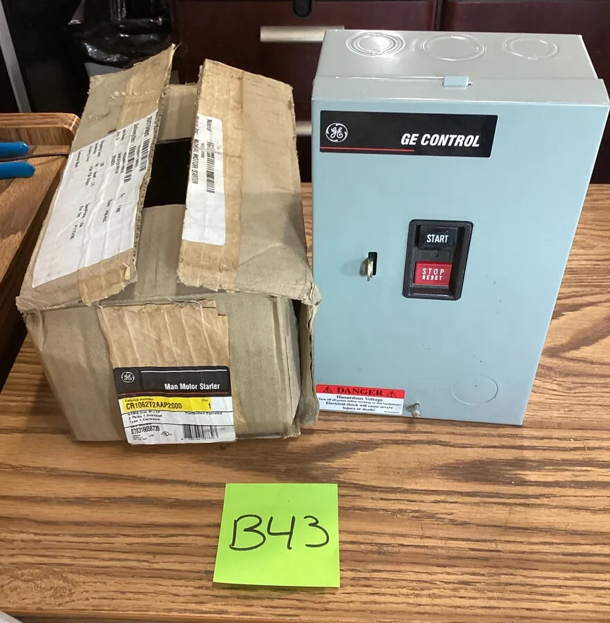 GE / GENERAL ELECTRIC MANUAL MOTOR STARTER CR1062T2AAP2000