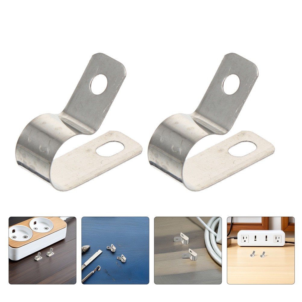 200 PCS R-type Cable Clips Clamp Kit Clamps for Electrical Wiring