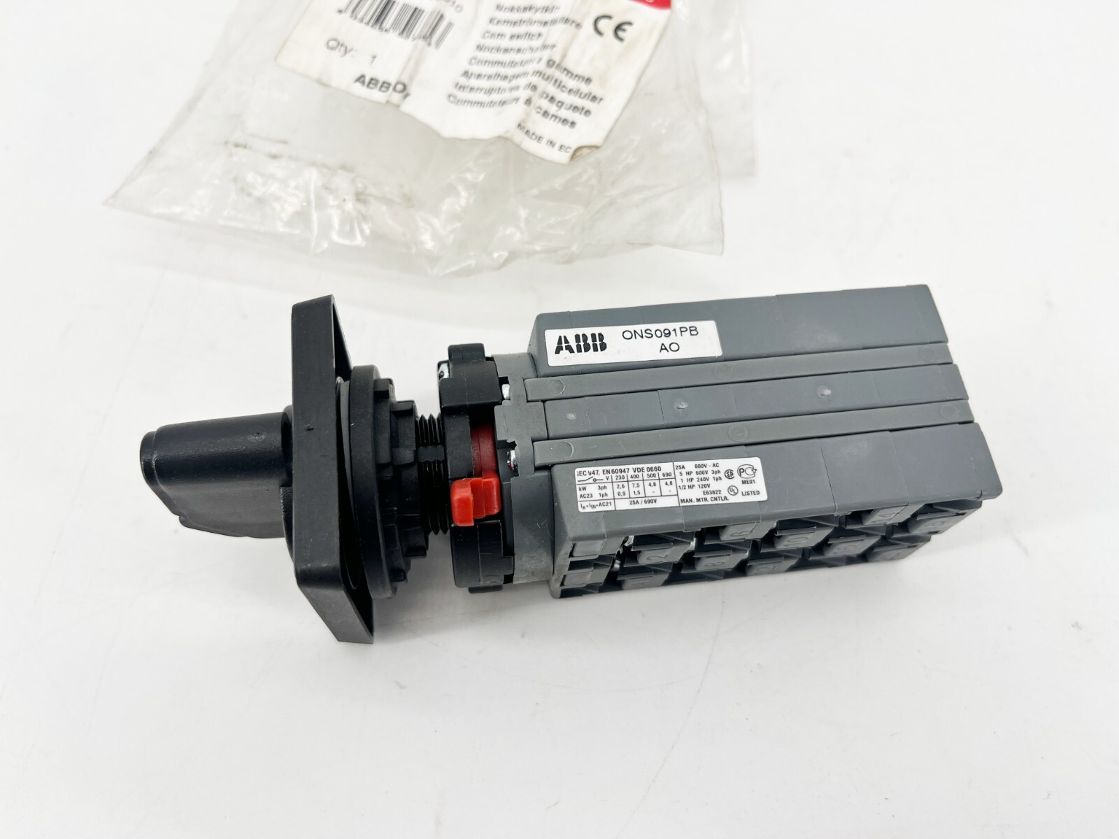 New ABB ONSO91PB Cam Switch 10 Maintained Positions 0-9