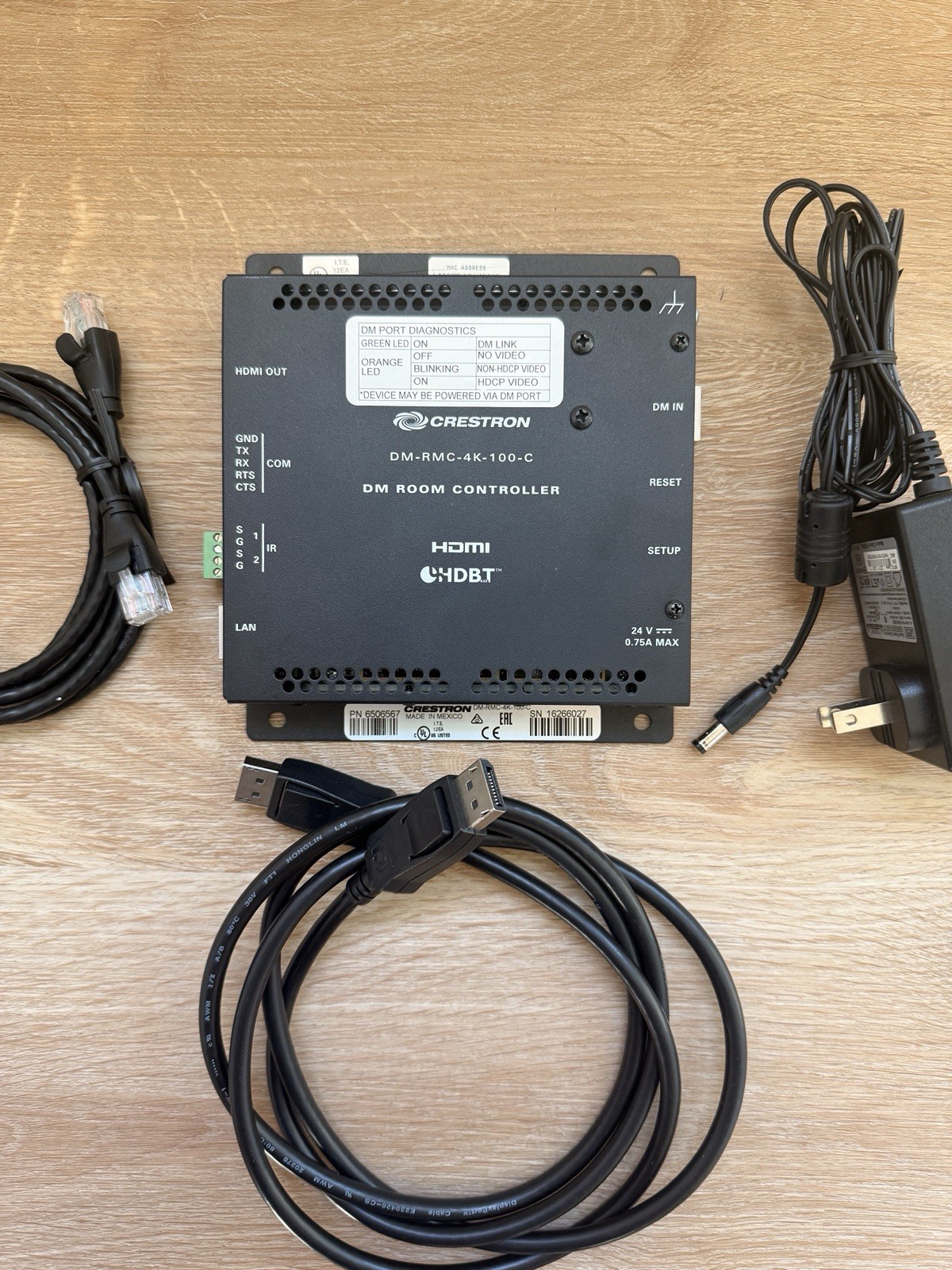 Crestron DM-RMC-4K-100-C DigitalMedia 8G+ 4K Receiver Room Controller EXCELLENT