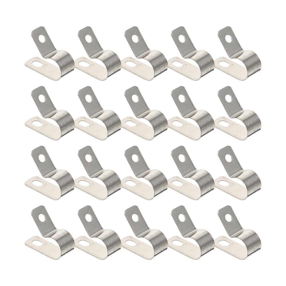 20Pcs Stainless Steel R-Type Cable Clamps Convenient Cord Fixing Holders
