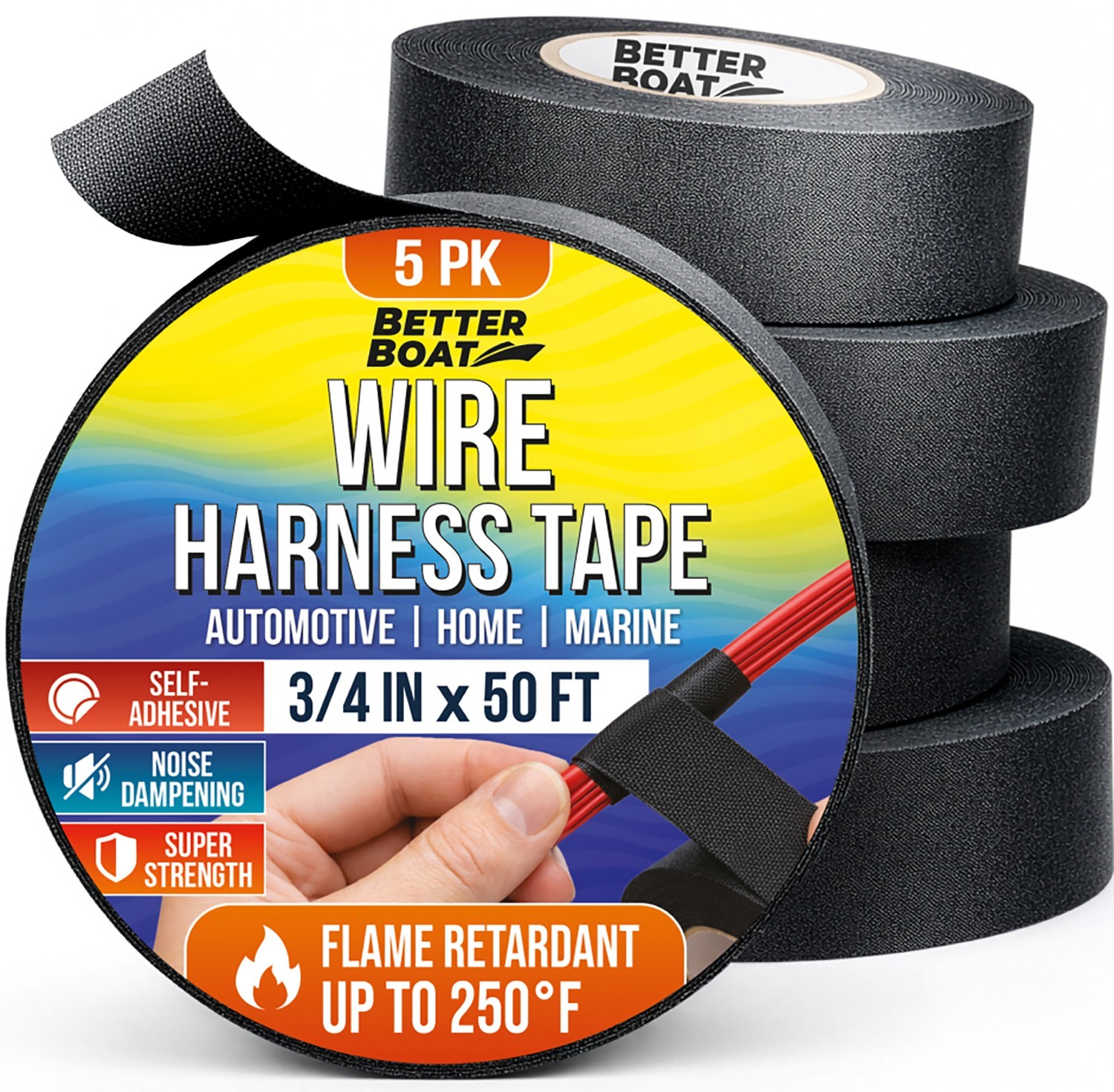 Wire Harness Tape Heat Resistant Tape for Wire Loom Fabric Electrical Tape Wire