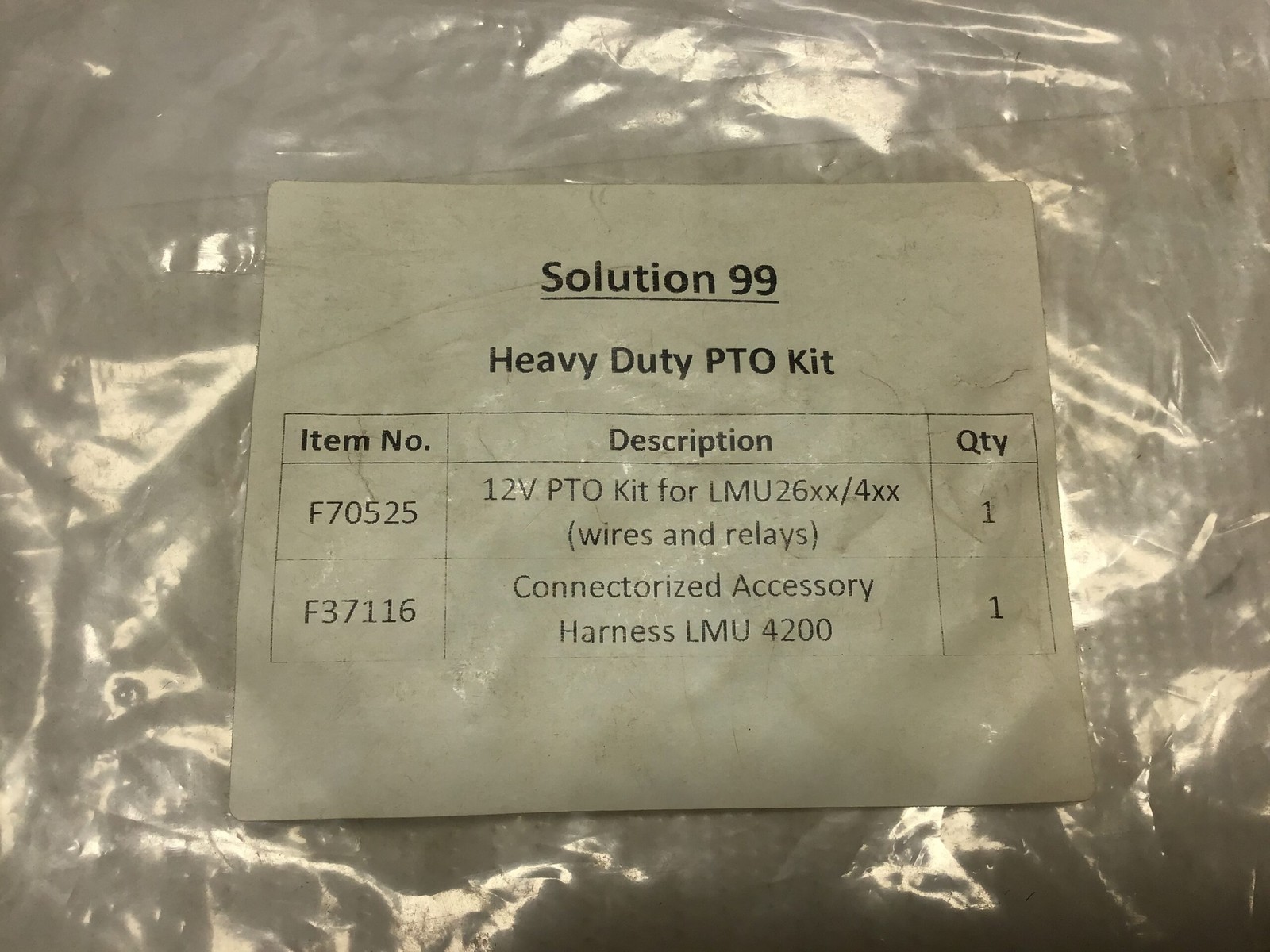 Solution99 F70525/F37116 Connectorized Accessory Harness LMU 4200 & 12V PTO K…