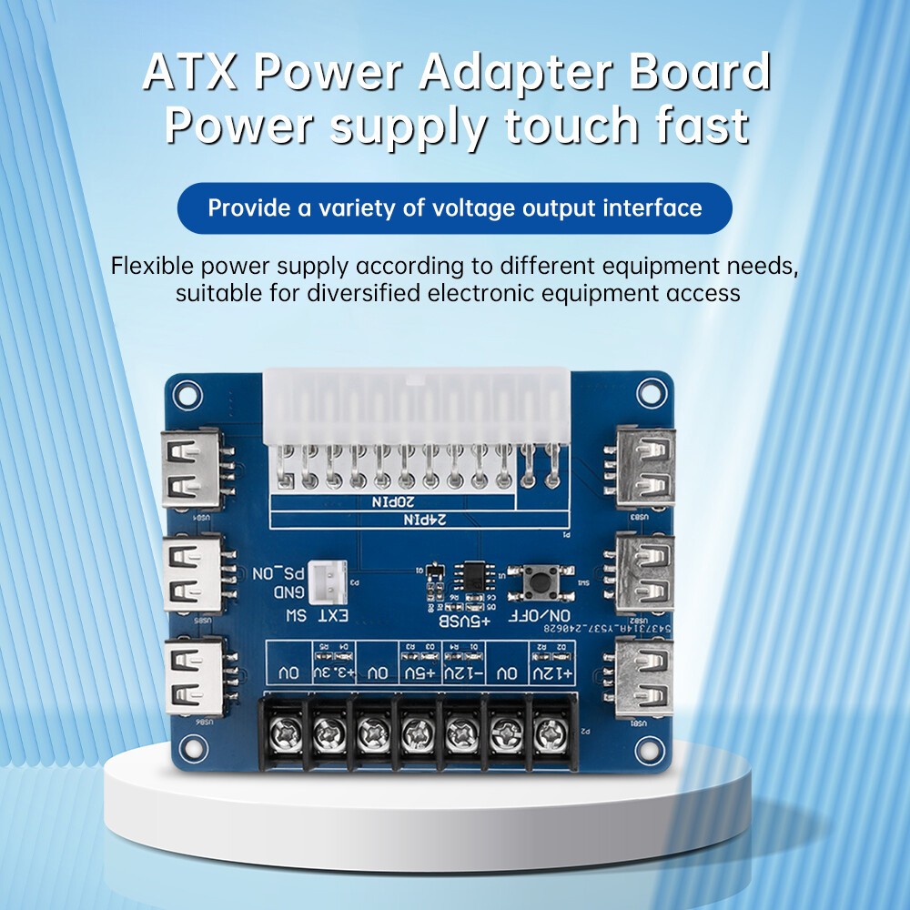 ATX Power Supply Breakout Board USB Charging Desktop Chassis Power Adapter Board