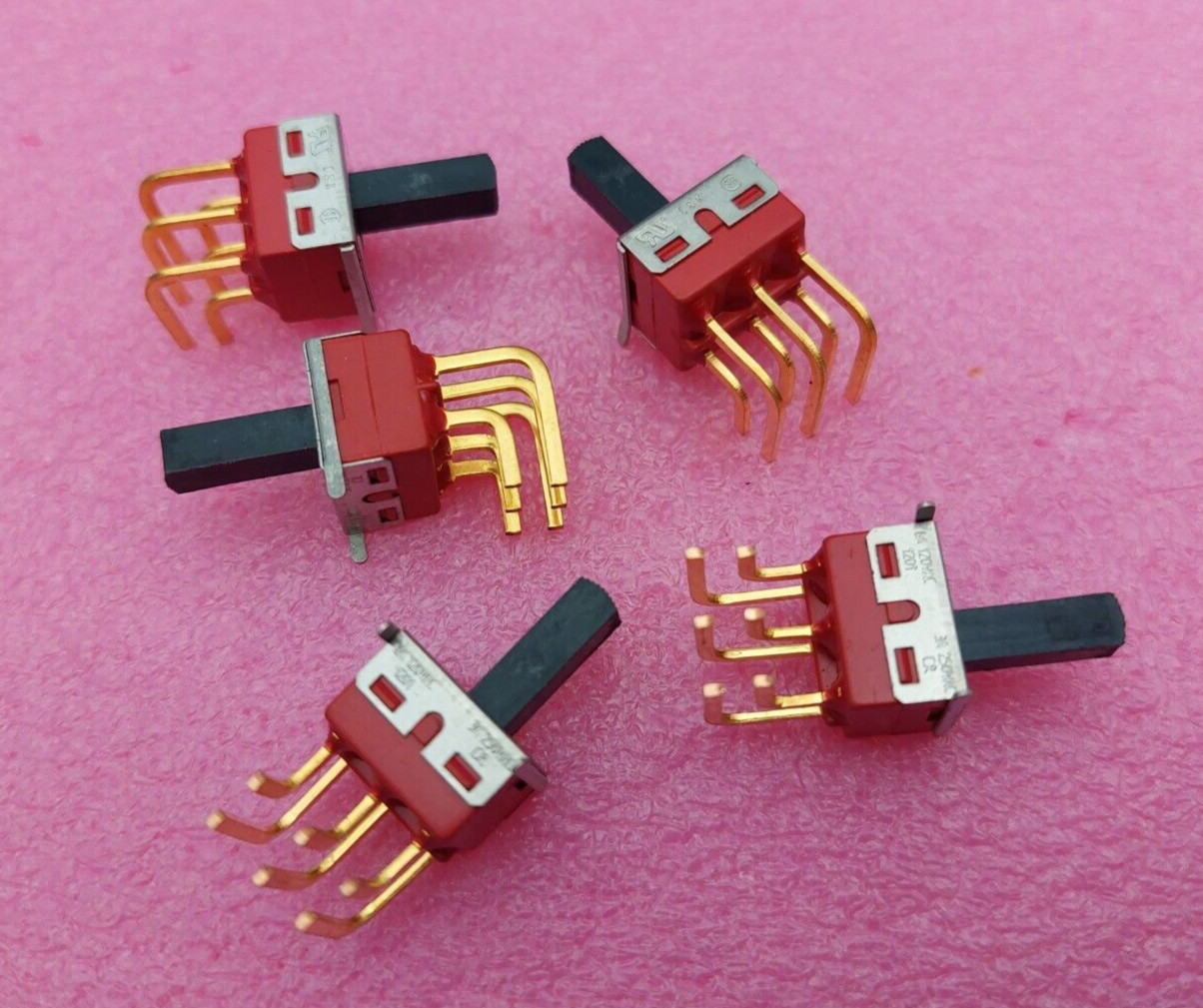 10pcs/lot 7A21-A6H9GE2,Switch Slide 6P DPDT,ON-NONE-ON,ELEDIS.