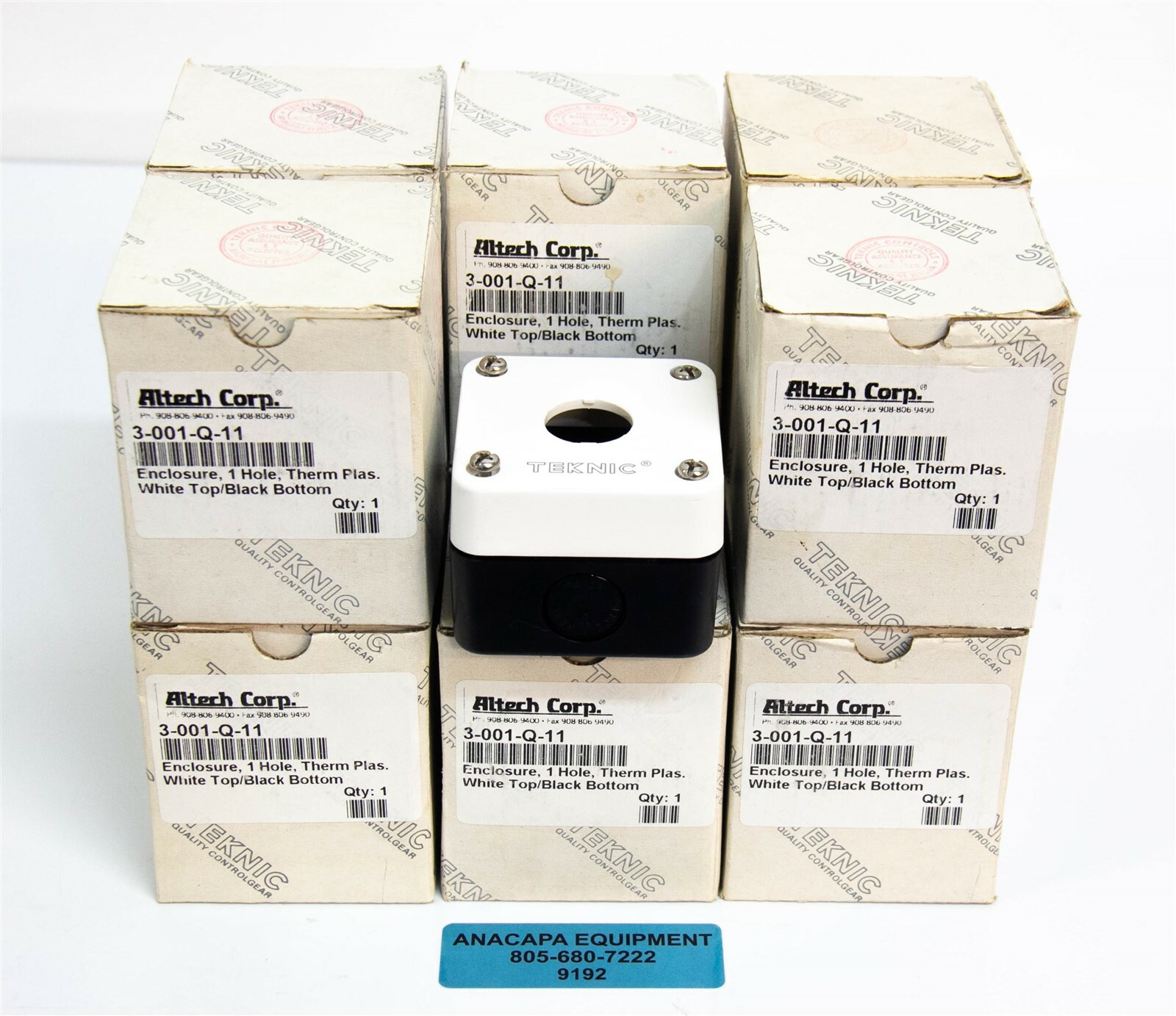 Altech Corp 3-001-Q-11 Thermoplastic Enclosure Pushbutton Lot of 11 New (9192)K