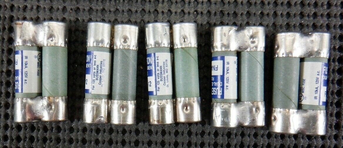 Cooper Bussmann FNA-12 Dual Element 12 Amp 125VAC Time Delay Fuse – Lot of 5