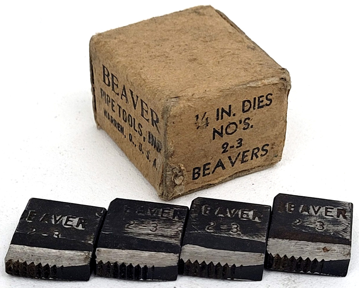 Beaver Pipe Tools 1/4 in. Dies 2-3 Opening Die Head Dies – Next Day Option