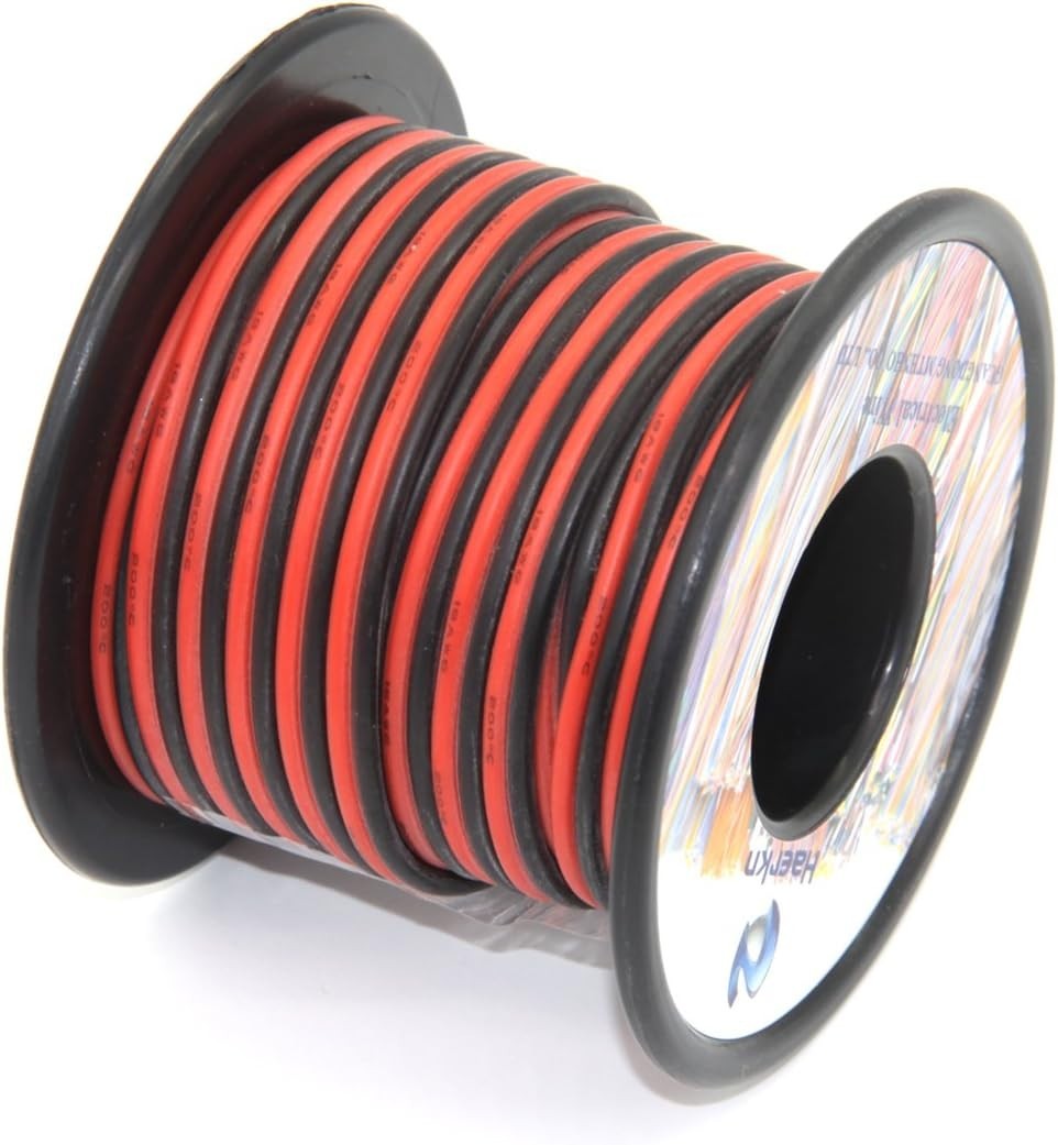 18 Awg Silicone Electrical Wire 2 Conductor Parallel Wire Line 60Ft [Black 30Ft