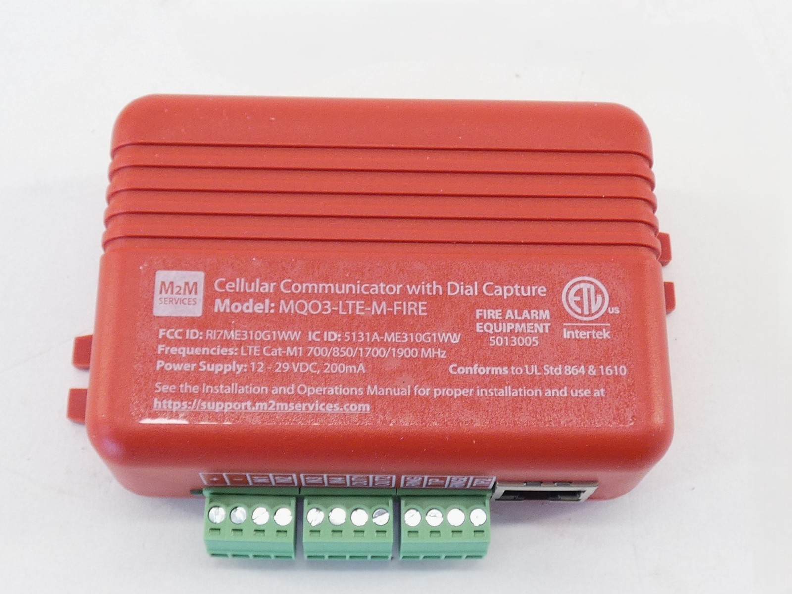 M2M MQ03-LTE-M-FIRE-AV-V2 Fire Alarm Cellular Communicator Dial Capture – NEW…