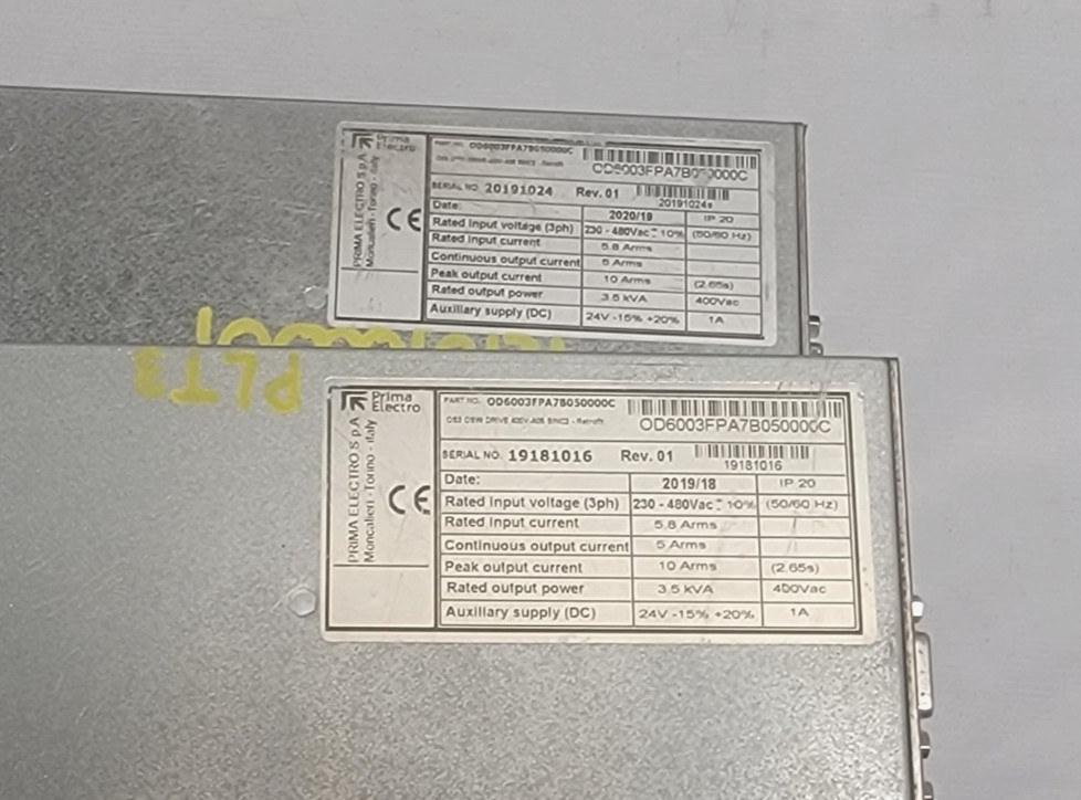 OSAI/Prima Electro OS3 OD6003FPA7B050000C Servo Drive Controller