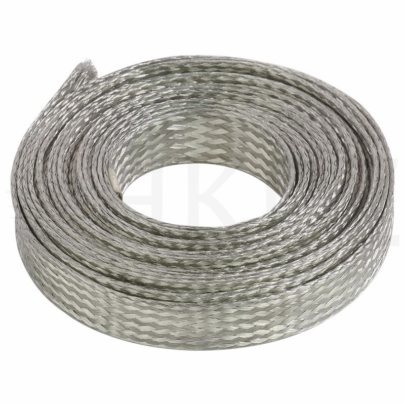 Flat Shield Braided Ground Strap Grounding Tinned Copper Braid Width 4mm – 70mm