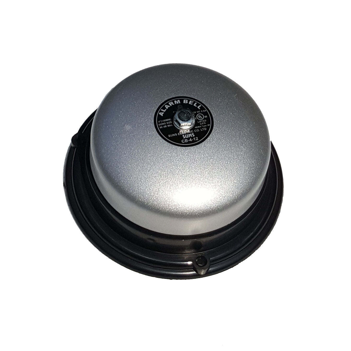 SUNS CB-4-12 Gray 12V Alarm Bell 4 Inch 12 Volt DC (4″ in 12 VDC)