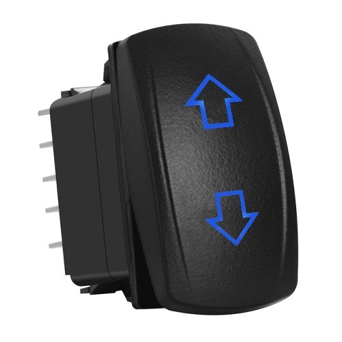 Blue LED Waterproof Momentary Rocker Switch 10 Pin ON Off ON DPDT 3 Position