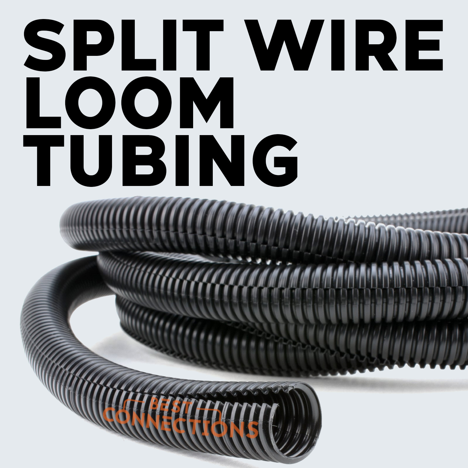 100 Ft 3/8″ Split Wire Loom Tubing with 4″ Nylon Cable Zip Ties 100 Pieces
