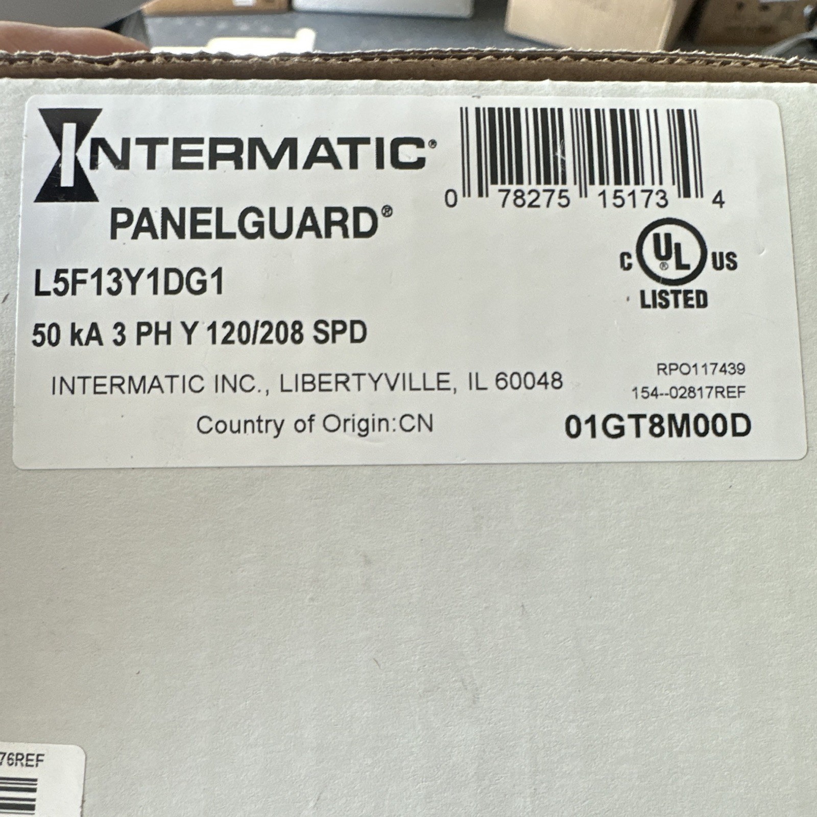 Intermatic PanelGuard L5F13Y1DG1 Surge Protective Device SPD