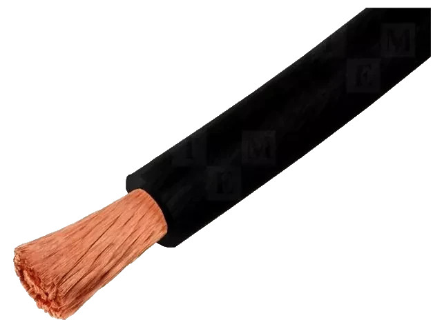 Leads; Silivolt®-E SN; 1x1mm²; Line; OFC; Silicone; Black – 100m