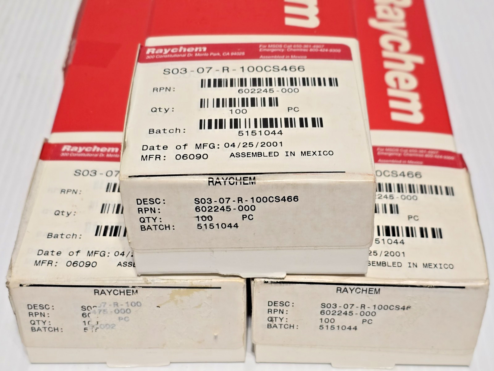 3 box (300 Pcs) Raychem S03-07-R-100CS466 Solder Sleeve Termination 602245-000