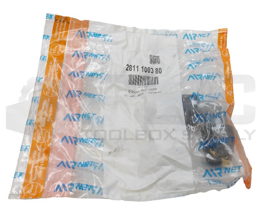 SEALED NEW AIR NET 2811 1003 80 90 DEG ELBOW D20