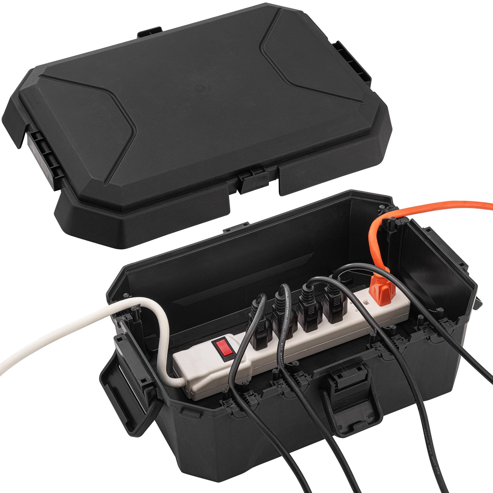 Manterio Weatherproof Outdoor Electrical Box IP55 Waterproof Black
