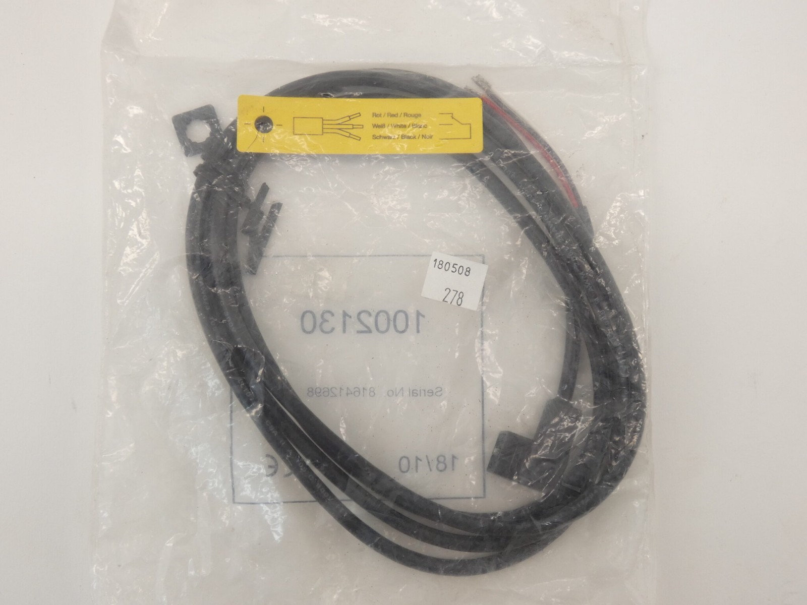 Brad Harrison Woodhead 1002130 Cordset Connector Cable 300V – NEW Surplus!