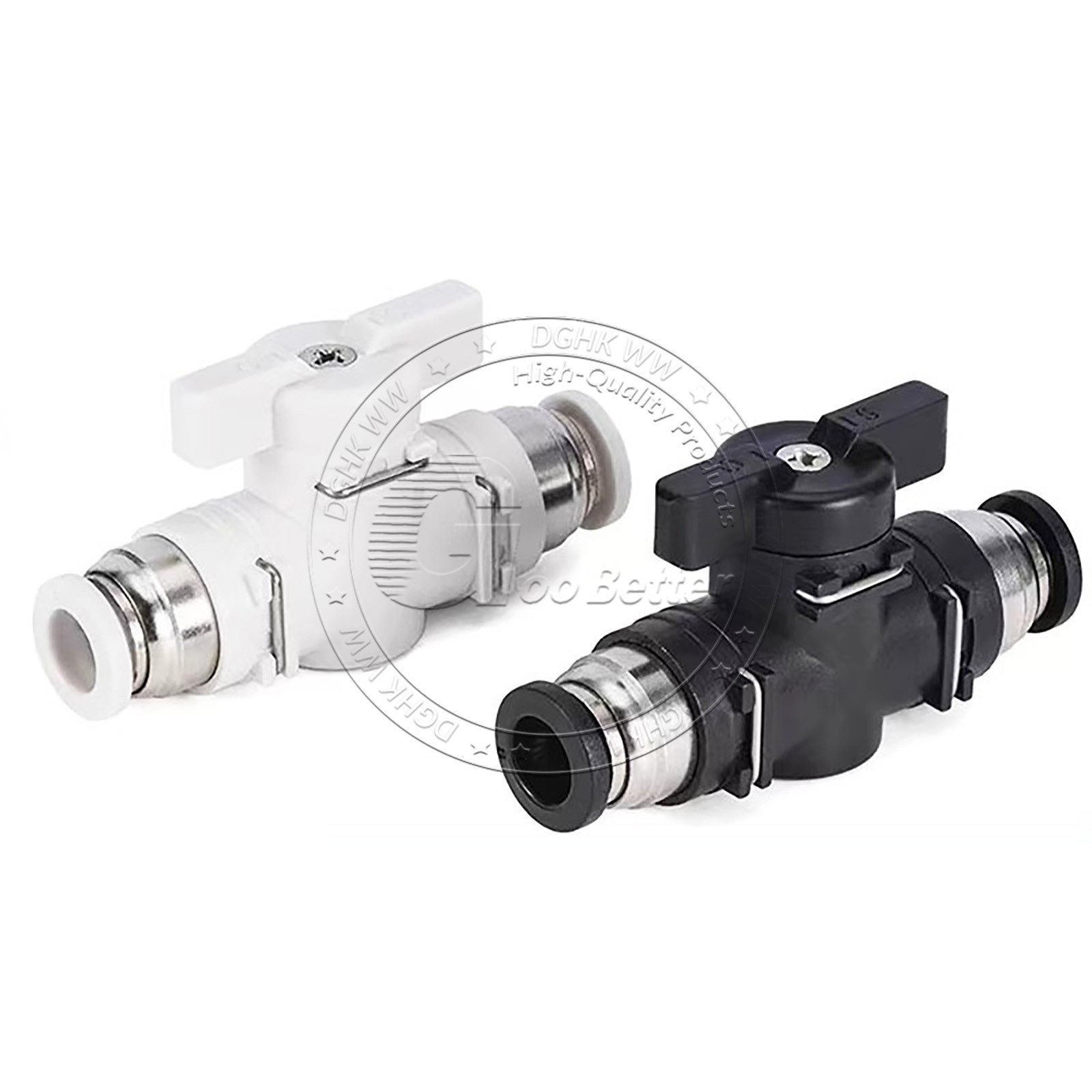 4mm-12mm Push Fit Ball Valve Shutoff Valves Pneumatic Fitting Straight