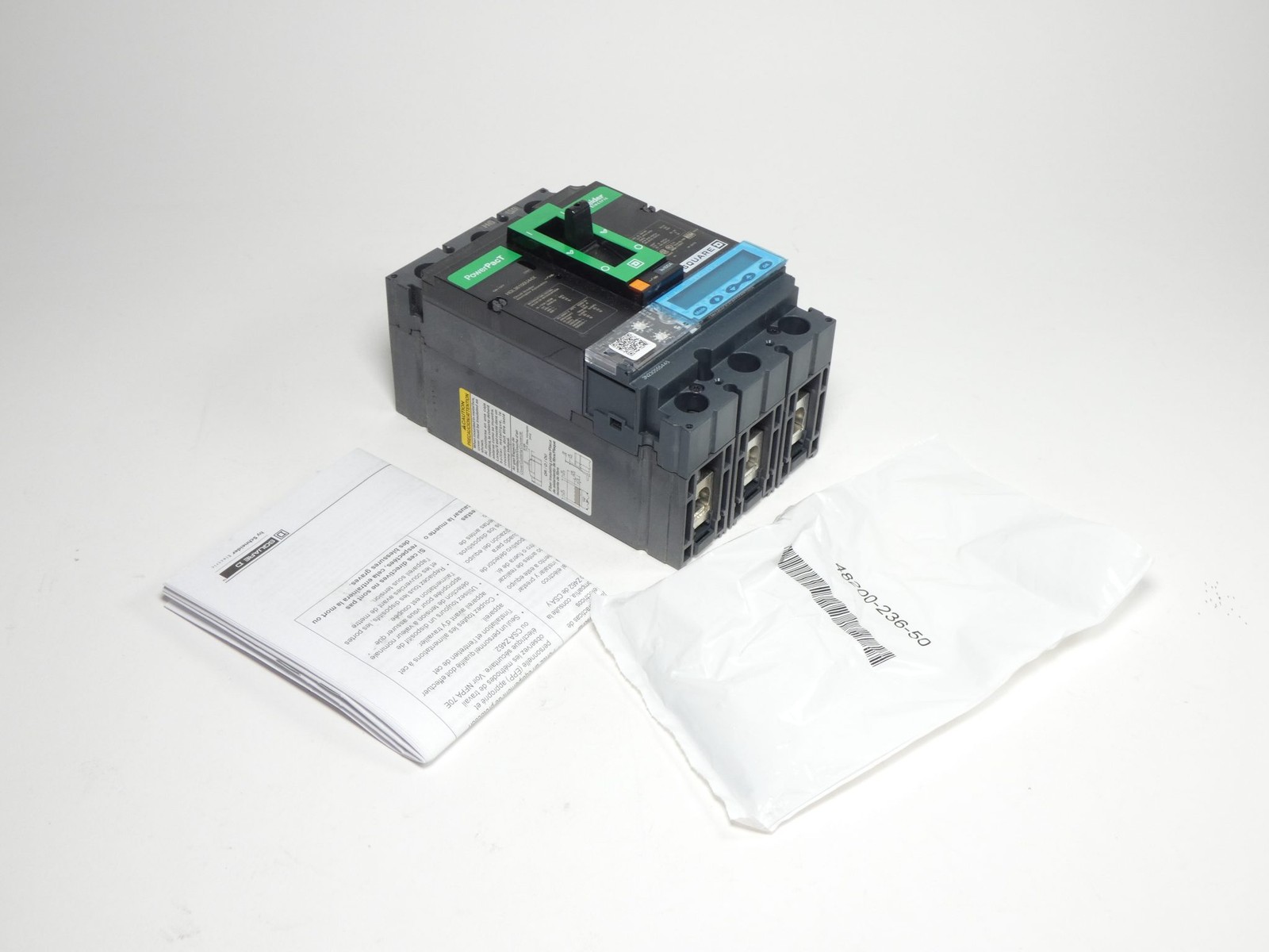 Square D HGL36100U44X Circuit Breaker 100A 3P 600VAC PowerPacT Schneider Elec…