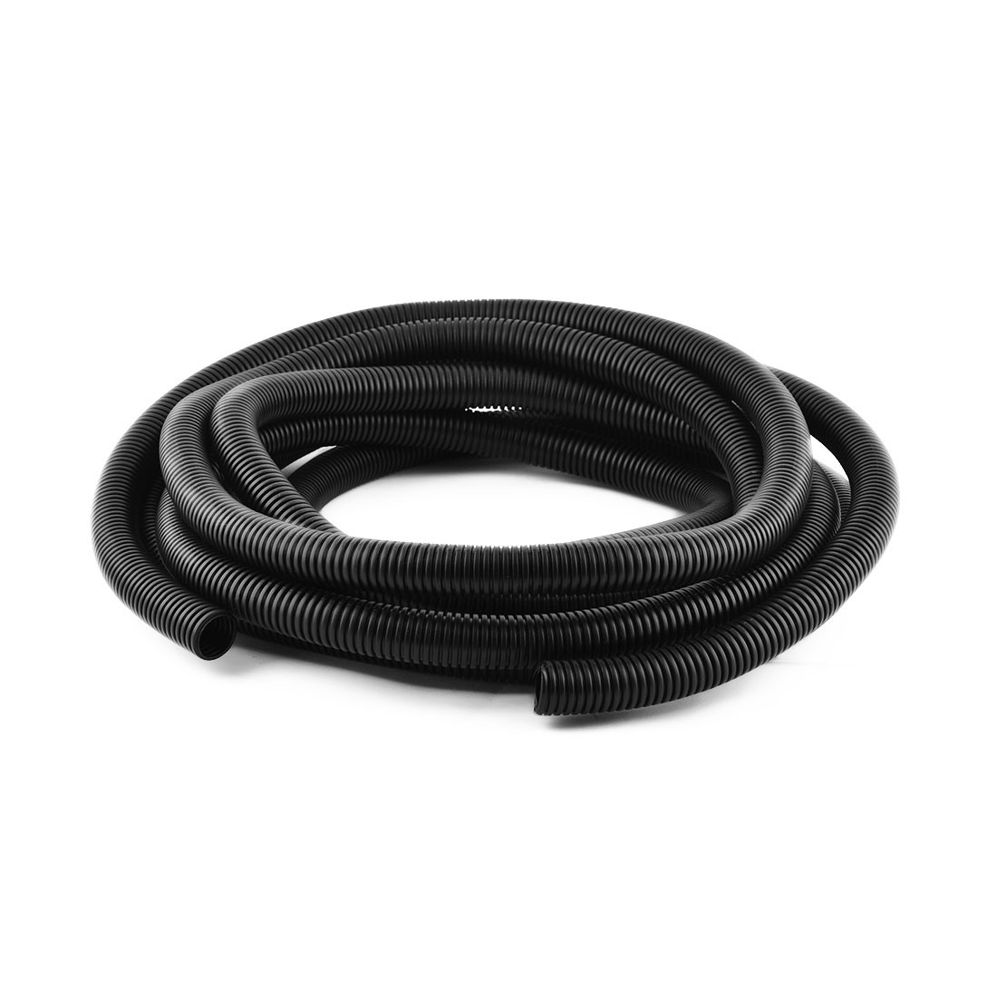 5.7 M 17×21 mm Nylon Flexible Corrugated Conduit Tube for Garden,Office Black