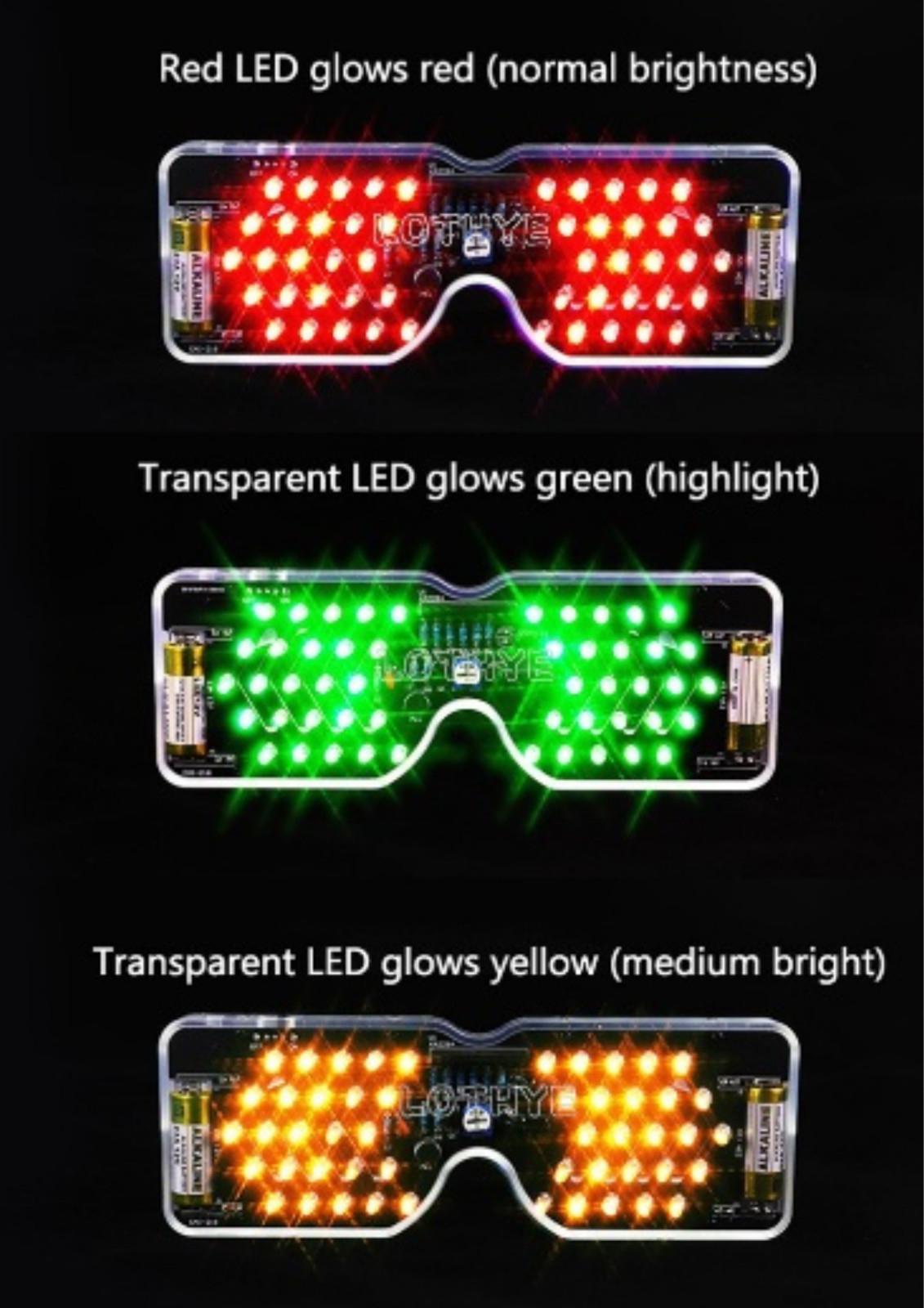 DIY Electronic Kit – Voice Activated LED Glasses – Soldering Project – Teaching