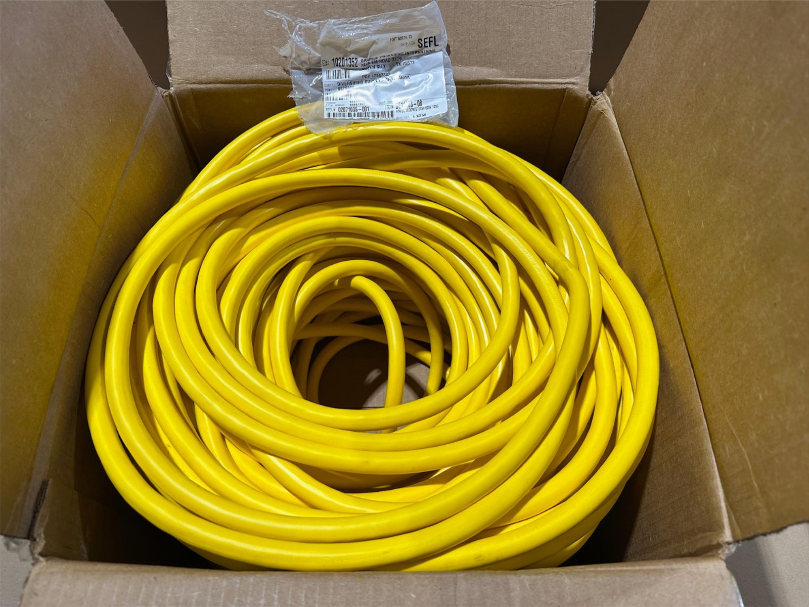 250′ Prysmian Group Ultra Flex 3/C 14 AWG 600V Multi Conductor Cable Yellow