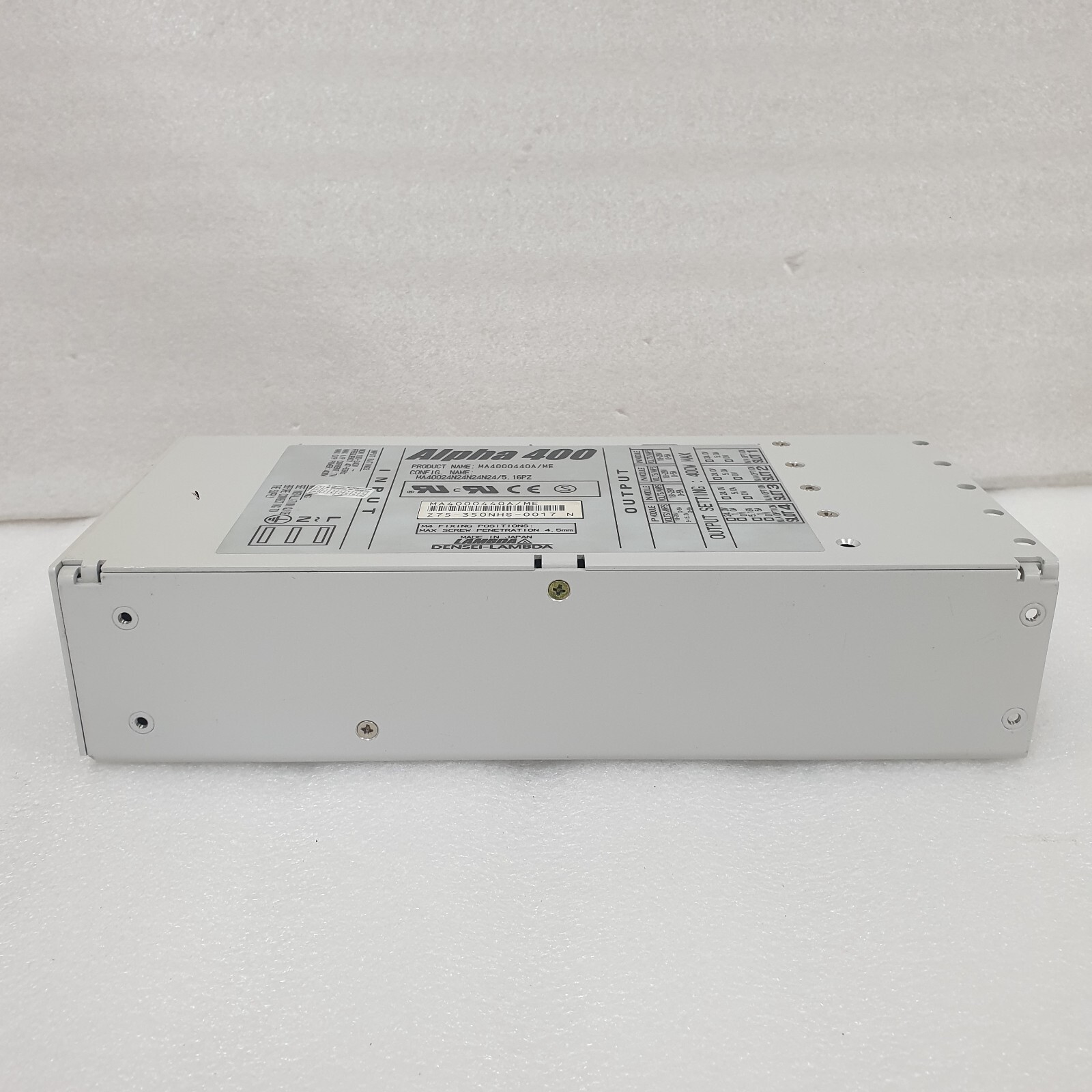 Densei-Lambda MA4000440A/ME Alpha 400 Power Supply Used In LS2000