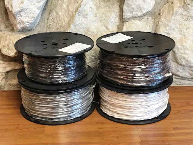 16AWG STR BC 2/CONDUCTOR .030″ PERIMETER WIRE WHITE/WHITE MADE IN USA 270 FT