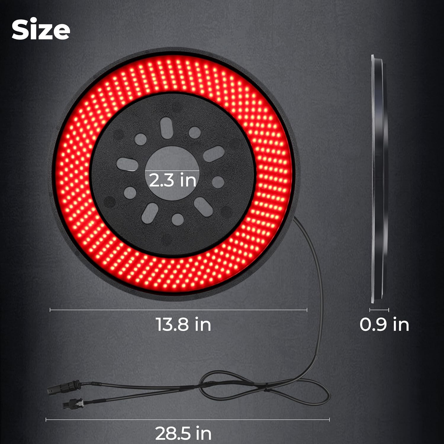 2018-2025 Jeep Wrangler JL JLU Spare Tire Brake Light 405 LEDs Super Bright