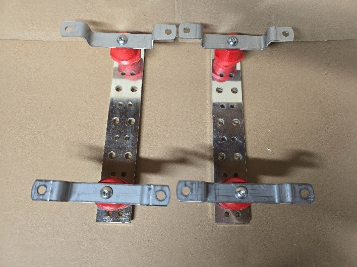 2 PANDUIT GB2B0306TPI-1 Tin Plated Copper Grounding Busbar 1/4″x 2″ x 12″