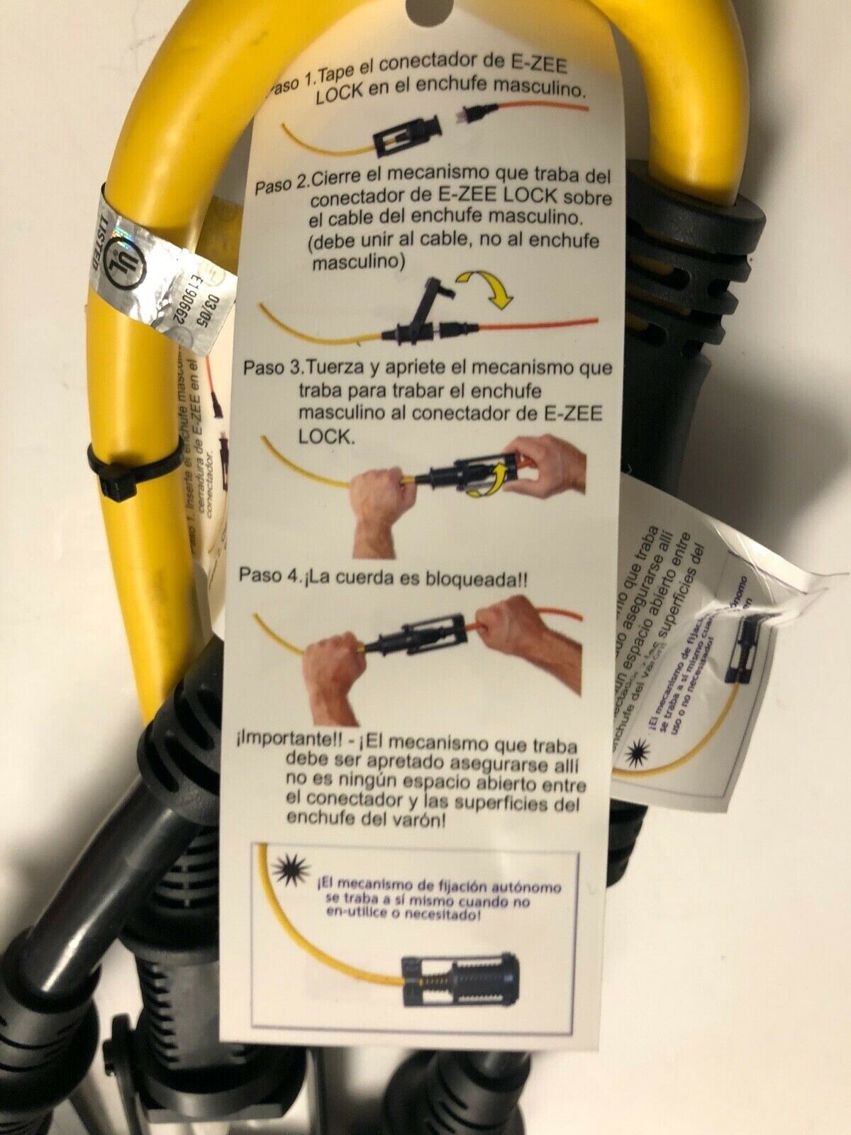 Cliplight Inc. 582302 Revolutionary Extension Cord Male to Dual Female EZ Lock C