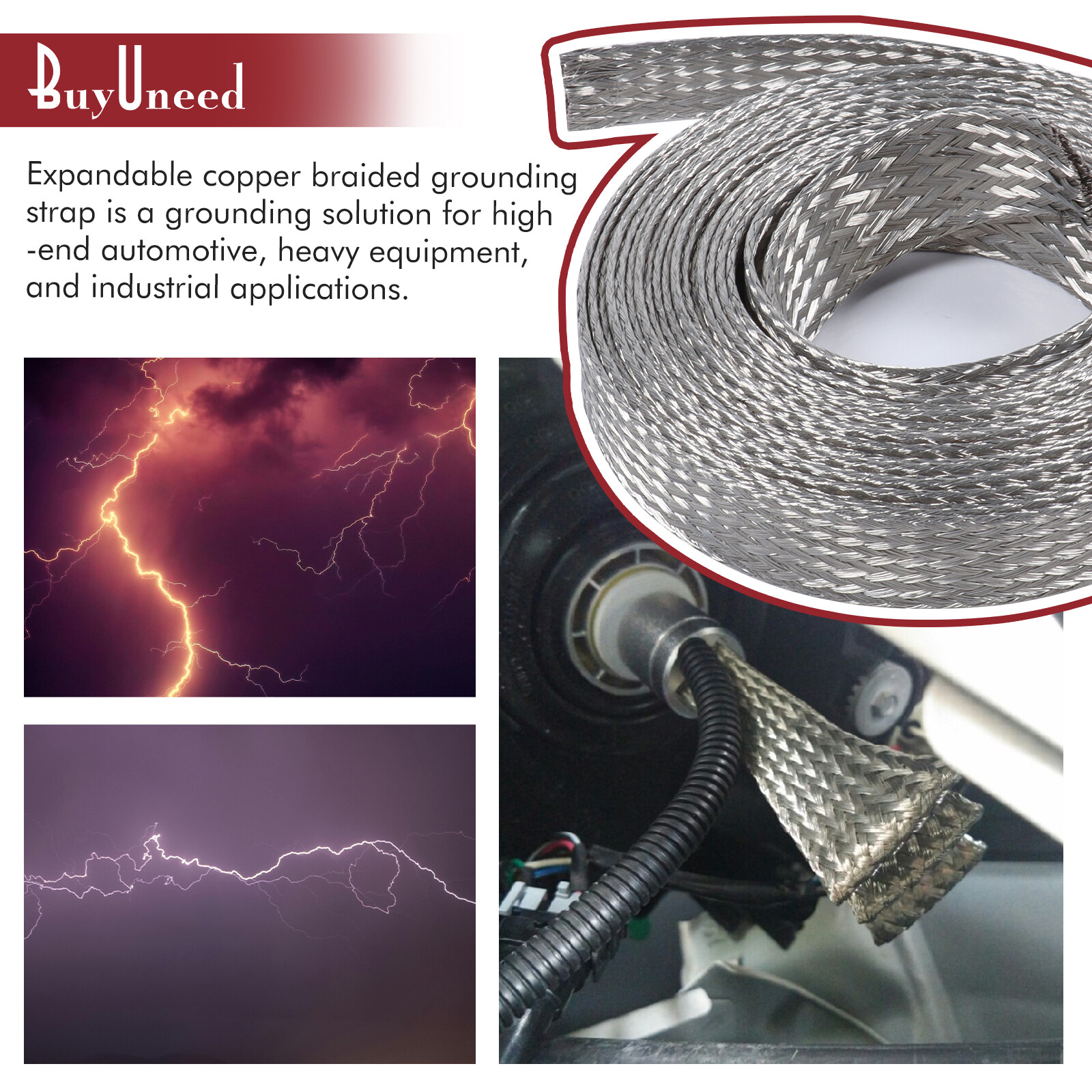 Tinned Braided Sleeve Metal Shielding Signal Wire Cable Shielded Audio Wire Lot