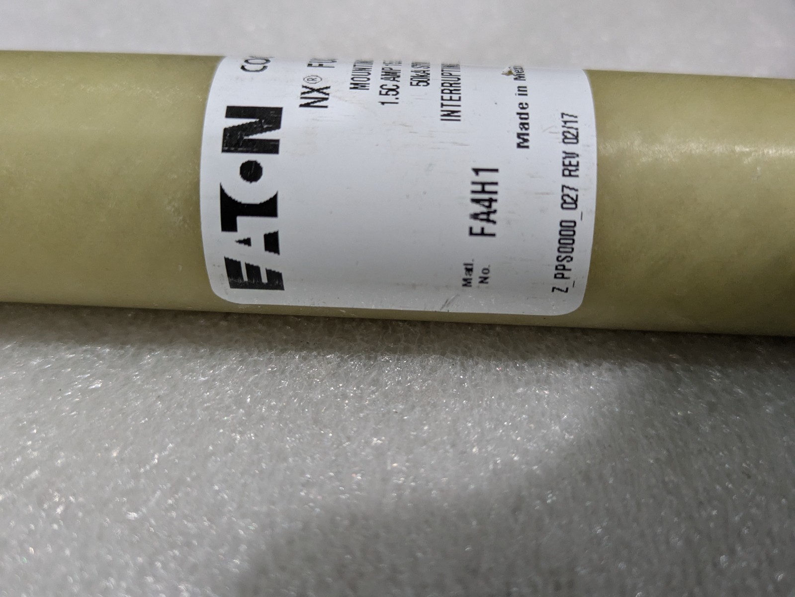 Eaton Cooper NX FA4H1 Current Limiting Fuse 1A 15.5kV 50kA Power Fuse New