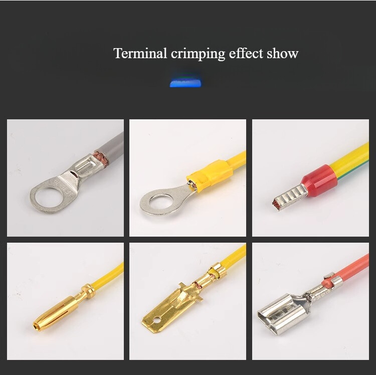 Pneumatic Cable Tubular Connector Four Side Terminal Crimping Machine