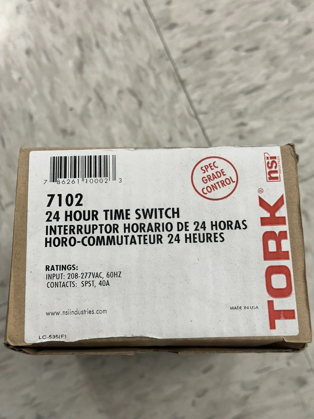TORK 7102 24-HOUR TIME CLOCK
