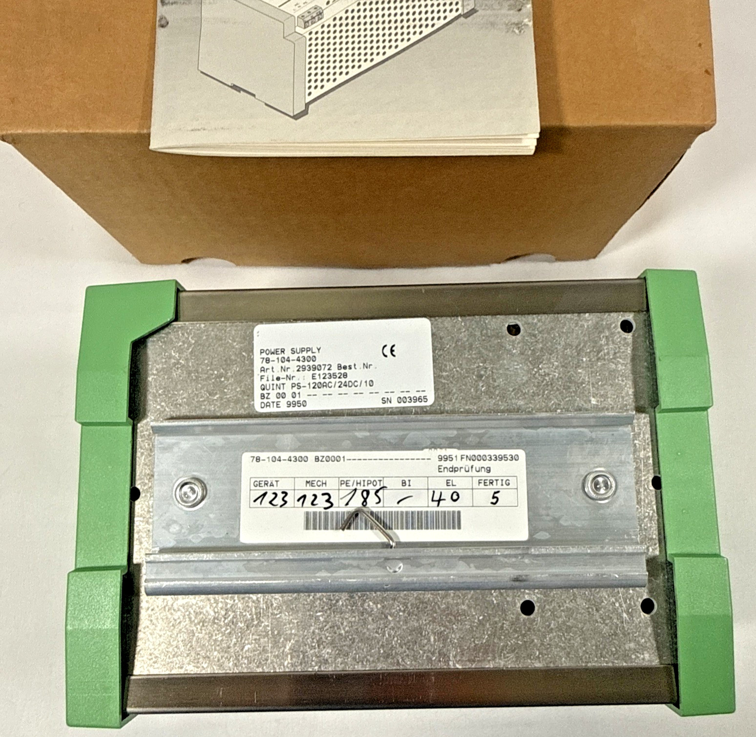 Phoenix Contact QUINT 10 PS‑120AC/24DC 2939072 Power Supply NEW Surplus