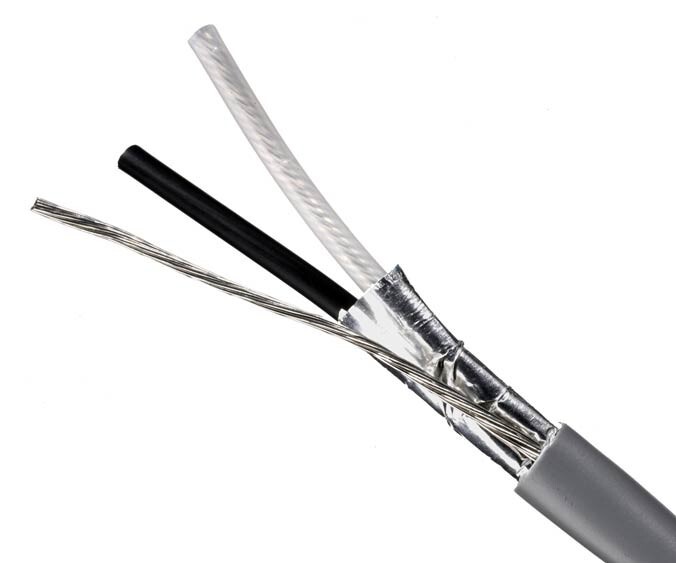 Quabbin Wire P/N 7320 22 AWG 2C Shielded Control Cable eq. Belden 8761 50 feet
