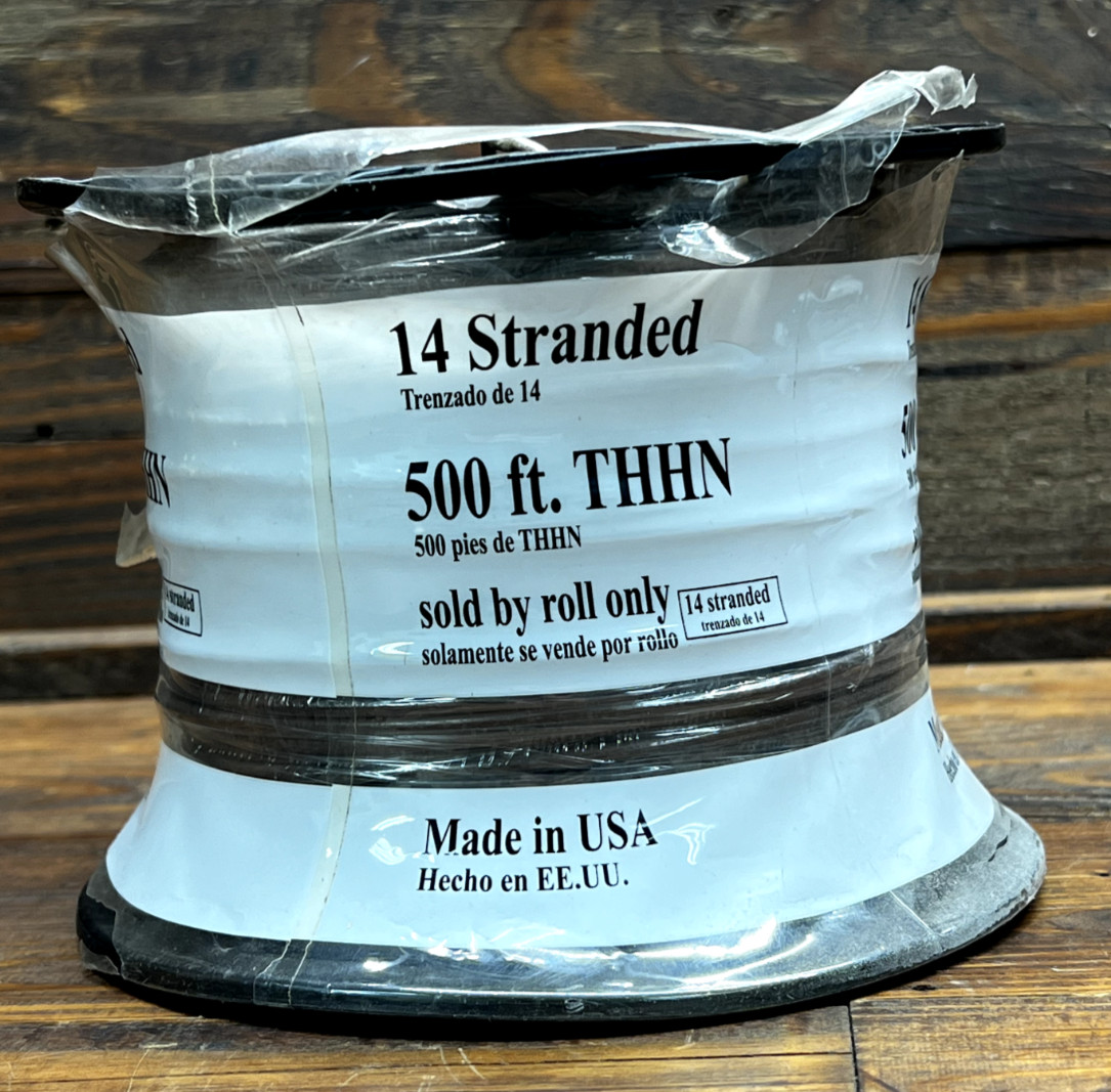 500 Ft 14 Stranded Brown THHN Wire New Roll
