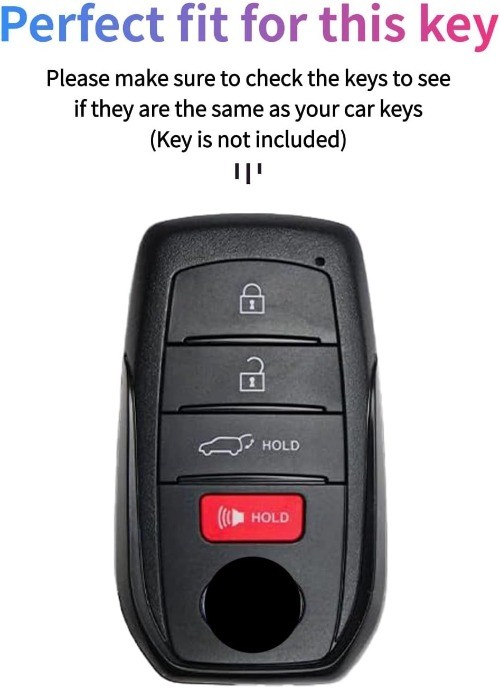 Silicone Key Fob Cover with 4 Buttons, Compatible with 2019-2024 Color: Purple