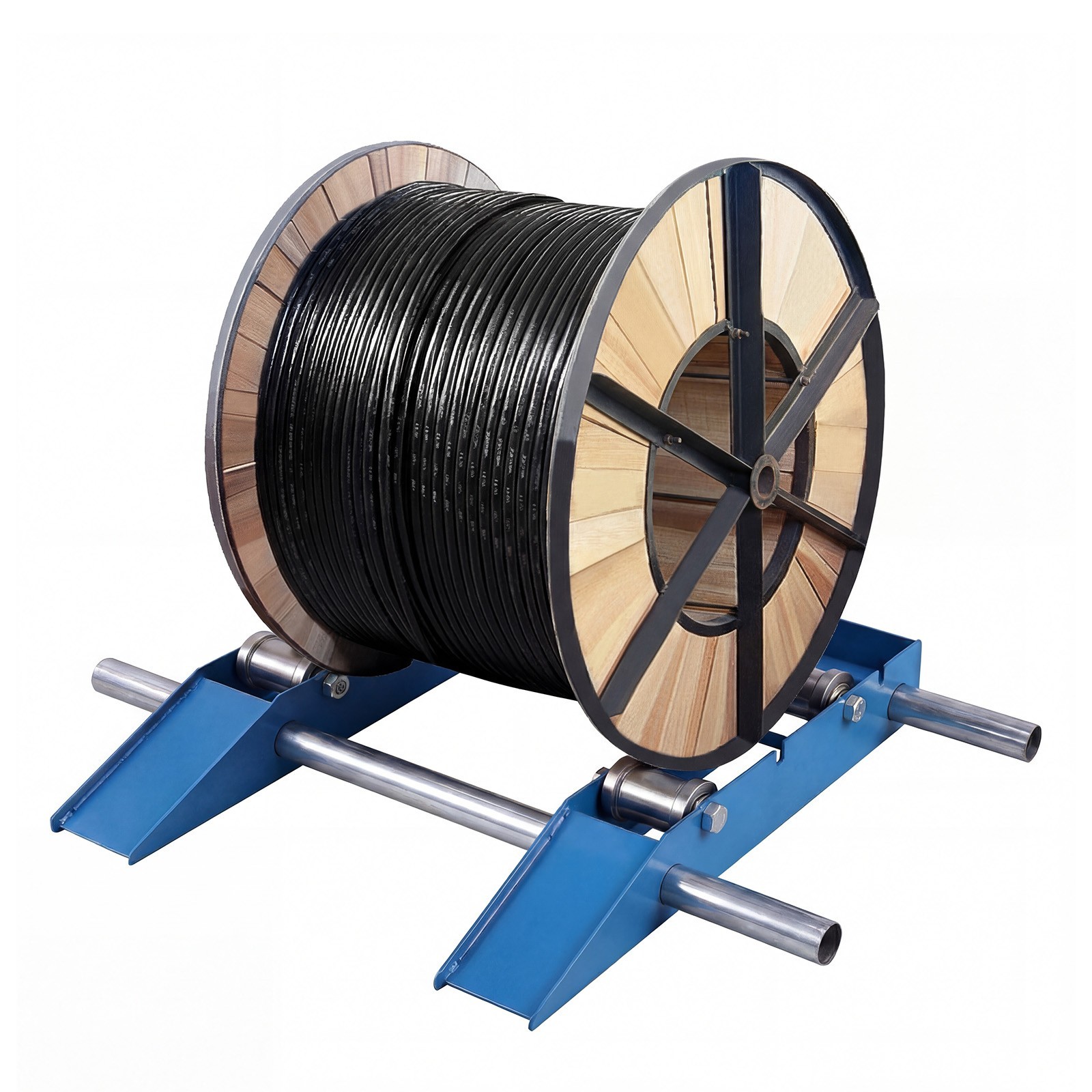 Wire Cable Reel Roller Stand 3307 LBS Commercial Industrial Steel Wire Dispenser