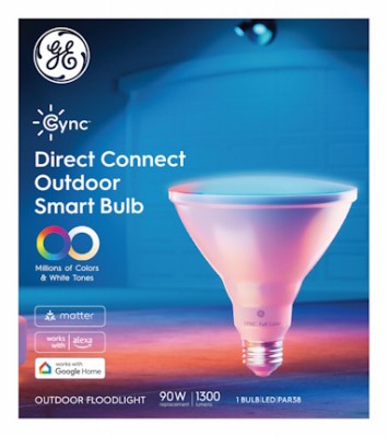 GE CYNC Smart LED Light Bulb,15W,PAR38,Dimmable,Millions of Colors – 93131637