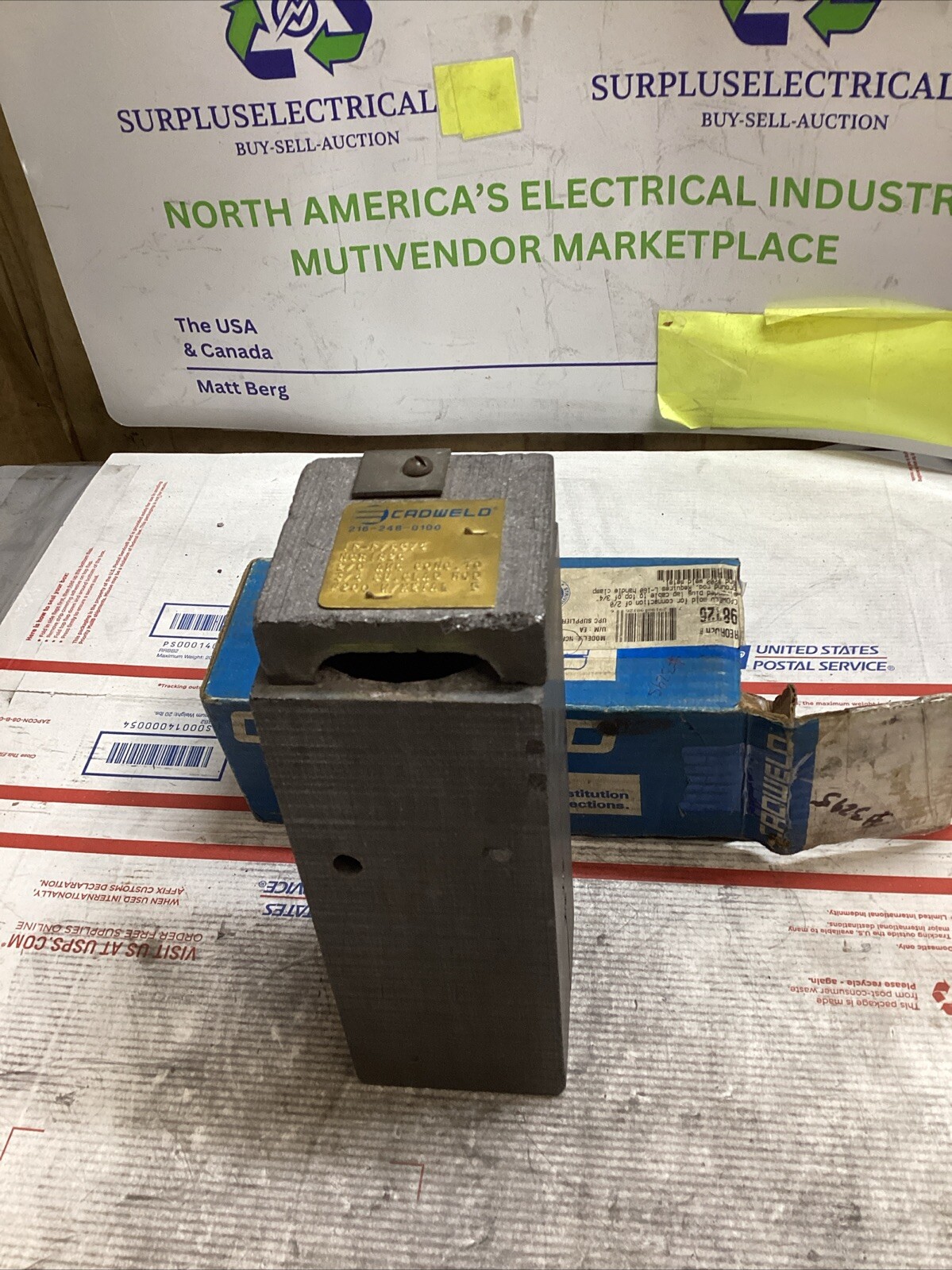 ERICO CADWELD IP-P/6574 MOLD 2/0 CONC RUN & TAP 3/4 ROD #200 CART ED4U 4066
